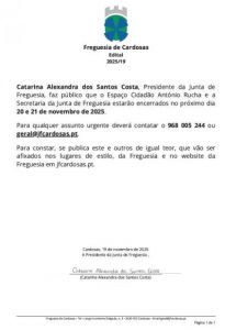 Encerramento EC e Secretaria 20 e 21 de novembro 