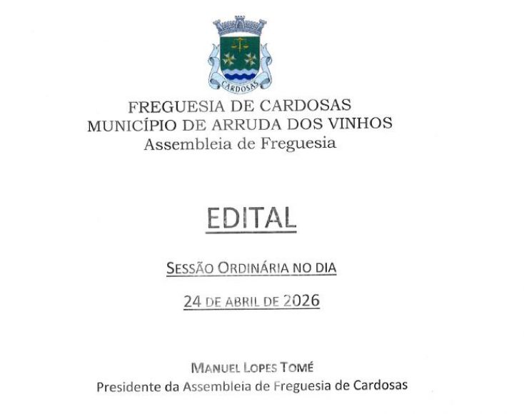 Convocat&oacute;ria da Assembleia de Freguesia - 24/04/2026 