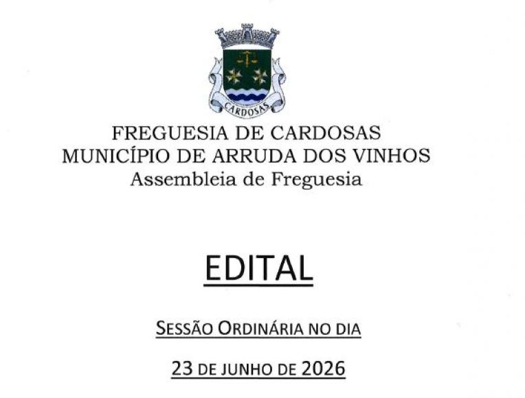 Convocat&oacute;ria da Assembleia de Freguesia - 23/06/2026