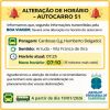 Altera&ccedil;&atilde;o de Hor&aacute;rio - Autocarro 51 