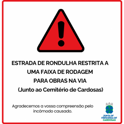 Estrada da Rondulha - Apenas uma faixa TRANSIT&Aacute;VEL para obras no local
