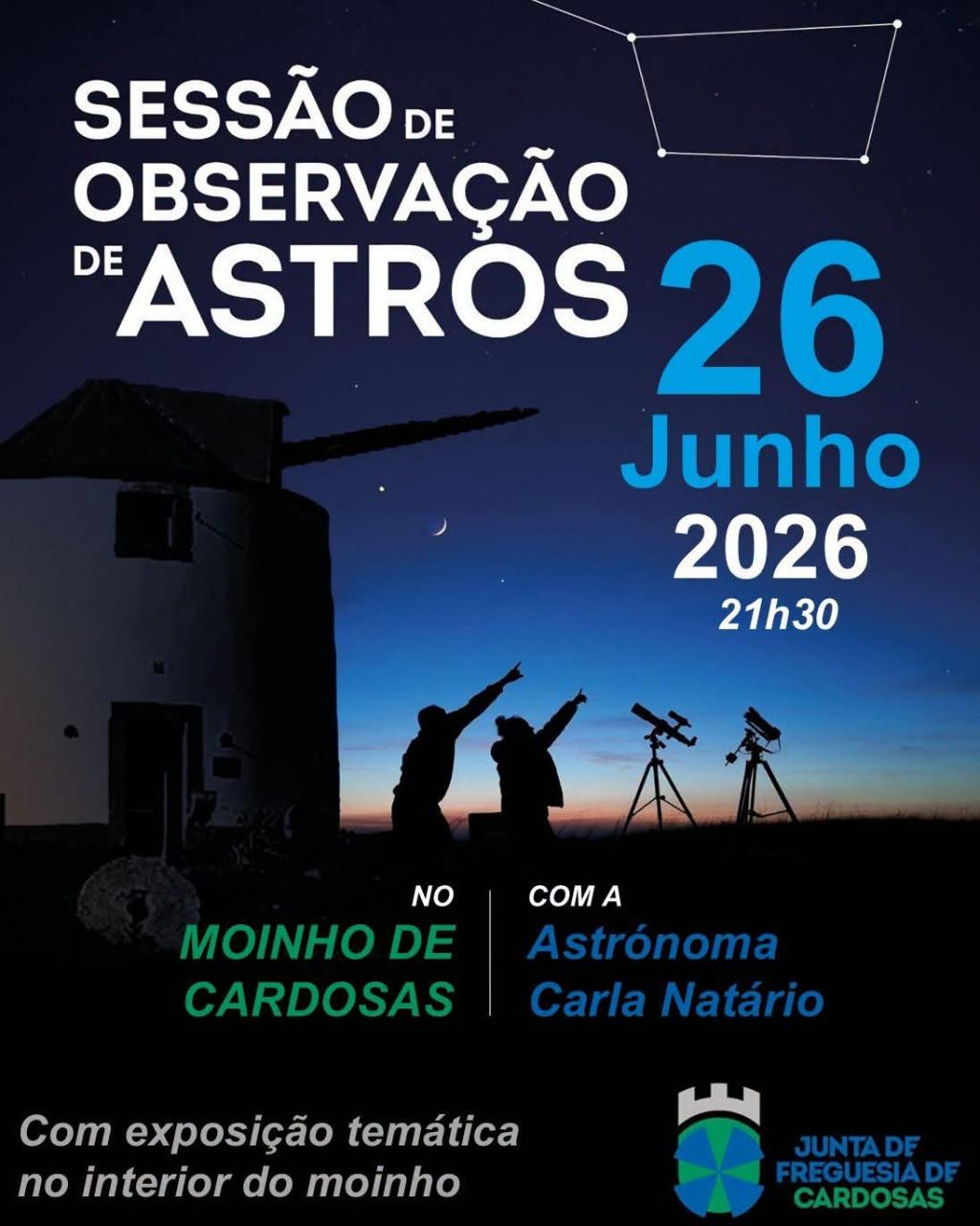 Sess&atilde;o de Observa&ccedil;&atilde;o de Astros no Moinho de Cardosas 