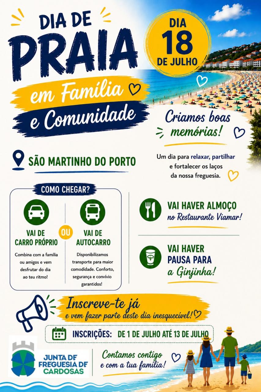 Dia de Praia em Fam&iacute;lia e Comunidade 
